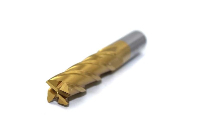 Long Gold 4Flute End Mill, Hongda| HSS 10