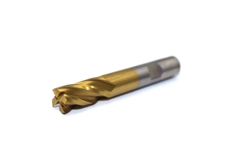 Short Gold 4Flute End Mill | Hongda - HSSE 16