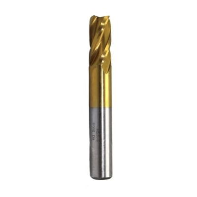Short Gold 4Flute End Mill |Hongda -HSS 20