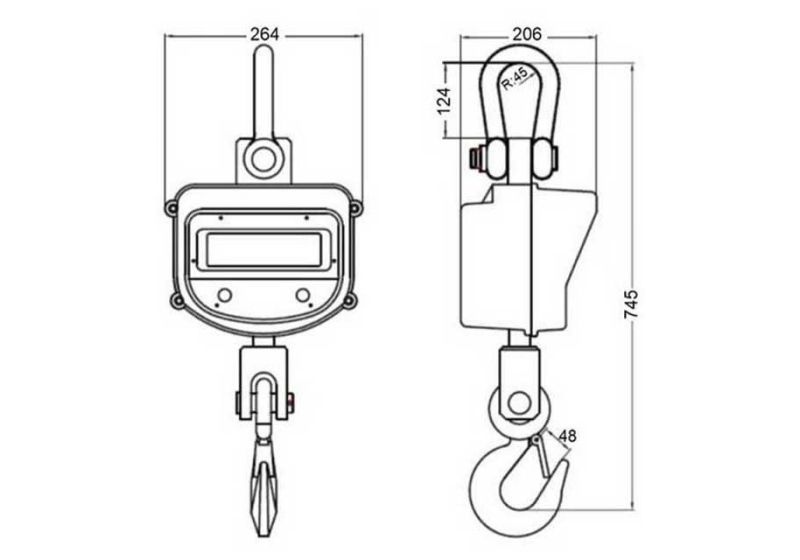 Crane scale hanging scale ton 10 model OCS-AX