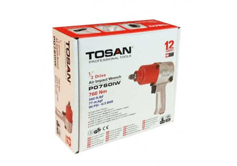 TOSAN Air Impact Wrench Gun P0780IW| Torque range: 1100 NM