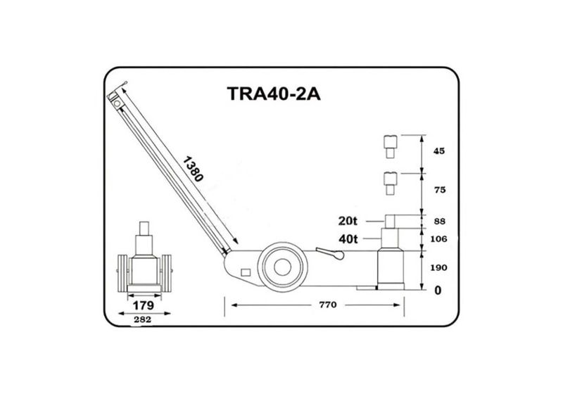 Pneumatic Floor Jack 15/30 Ton – Telescopic, RSCO| PFJ8630