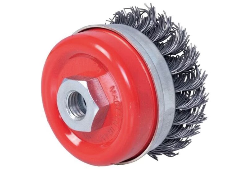 فرچه کاسه ای زبر بافته طوقه دار 70 میلی‌متر جهان برس مدل 0038