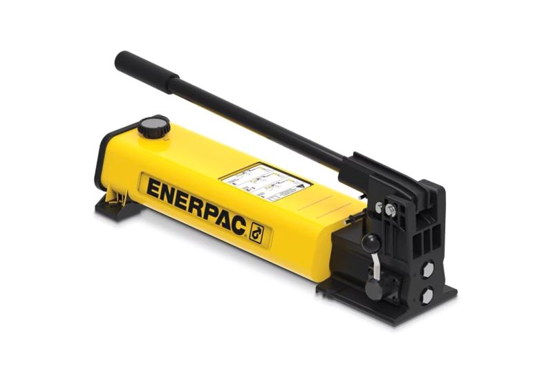 مضخة هيدروليكية يدوية Enerpac P842 أحادية السرعة، ثنائية الاتجاه، 700 بار