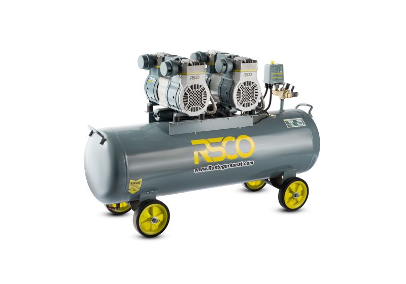 قیمت کمپرسور باد سایلنت 80 لیتری رستگارصنعت مدل ACWF2-80