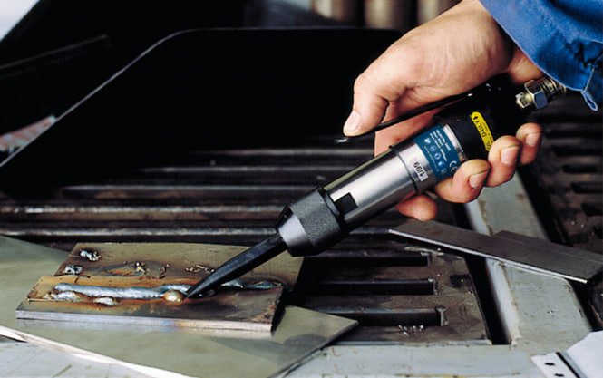 مراحل کار با چکش گل زن بادی