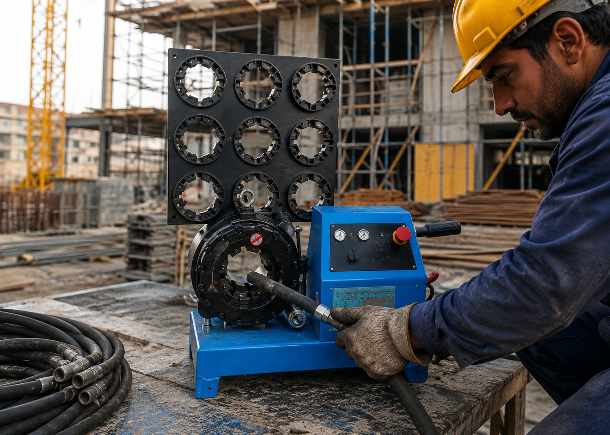 پرس شیلنگ هیدرولیک برقی RSCO مدل PPIYB-P20CS