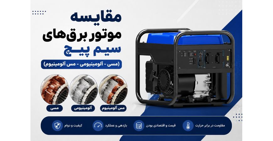 مقایسه موتور برق‌های سیم پیچ (مسی - آلومینیومی - مس آلومینیوم)
